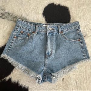 Topshop High Waisted Jean Shorts